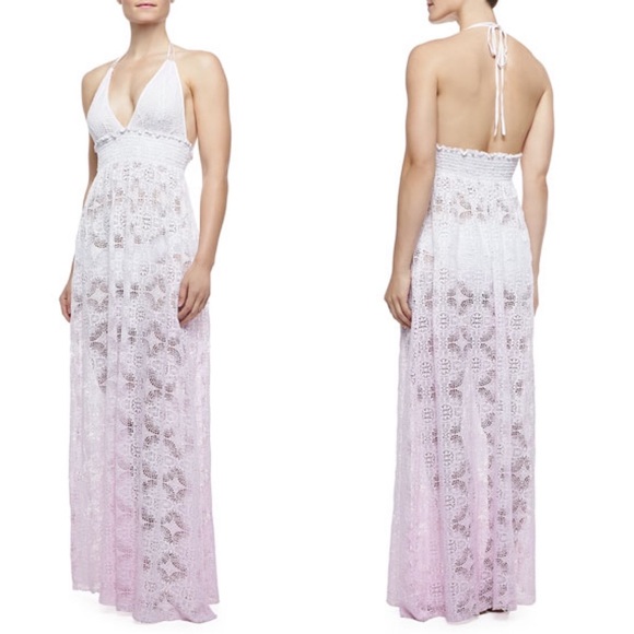 LoveShackFancy
Beach Shack Lace Maxi Dress Halter Neck Backless Ombre Lace - Picture 14 of 14